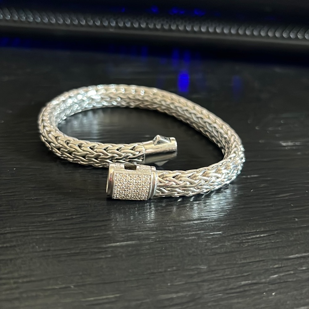 John Hardy Classic Chain Diamond Pave M